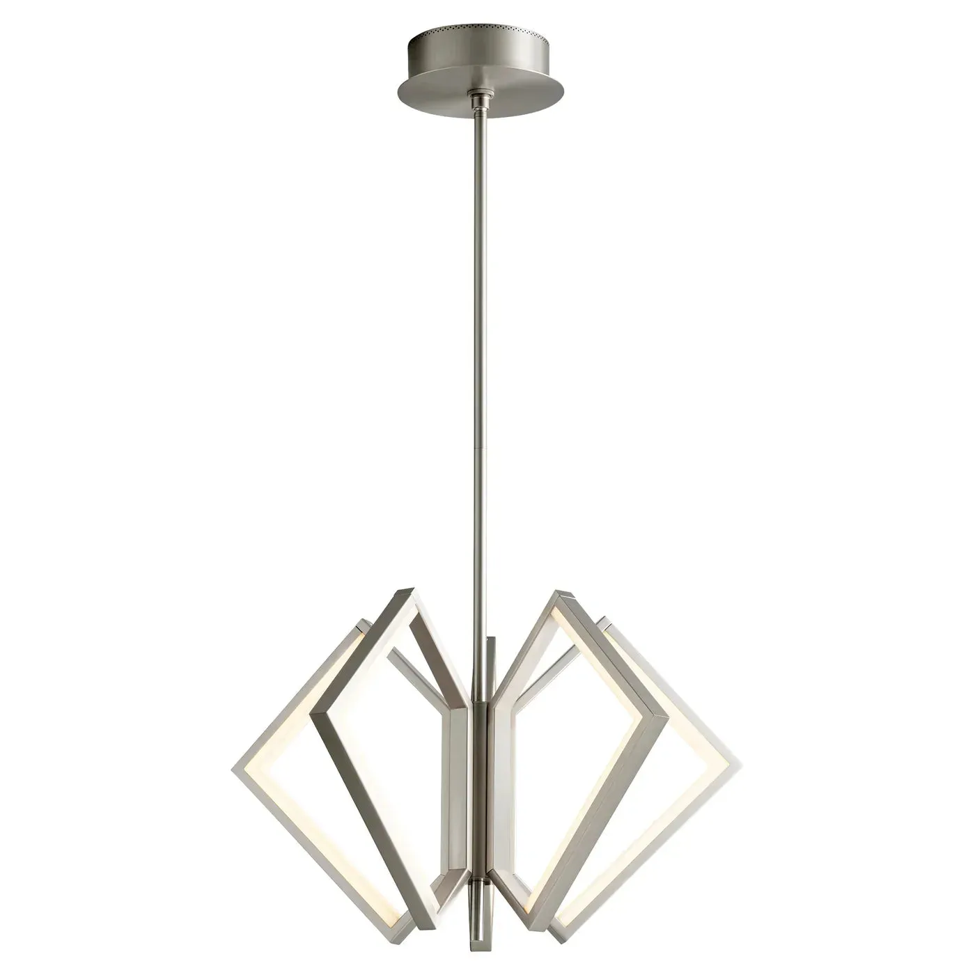 Open Box - Oxygen Acadia 3-6142-24 Contemporary Modern Chandelier Light - Satin Nickel (OPEN BOX)