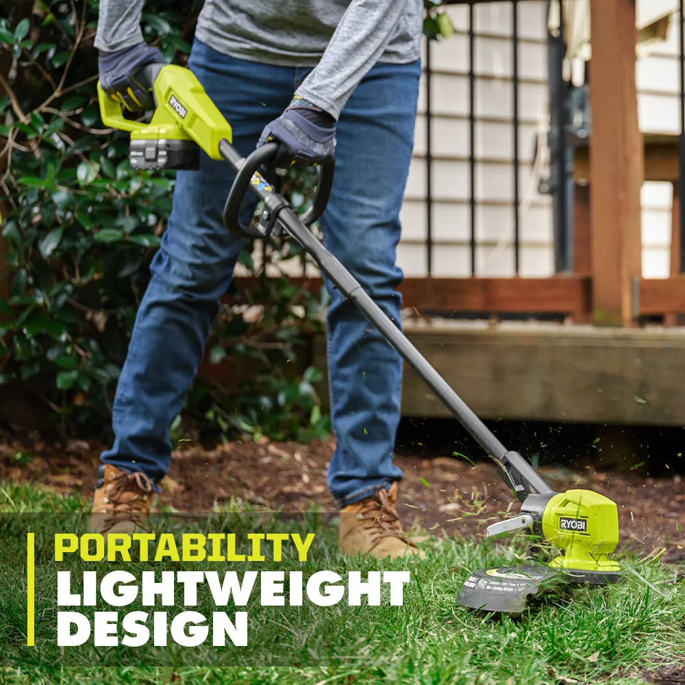 Open Box -  RYOBI ONE  18V 13 in. Cordless Battery String Trimmer/Edger (Tool Only)