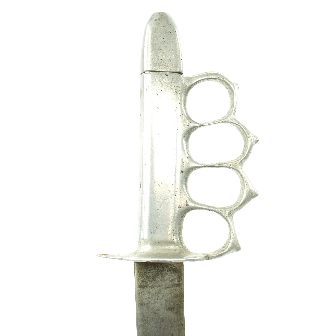 Original U.S. WWII Custom Knuckle Duster Fighting Knife with Aluminum 1918 Trench Knife Grip