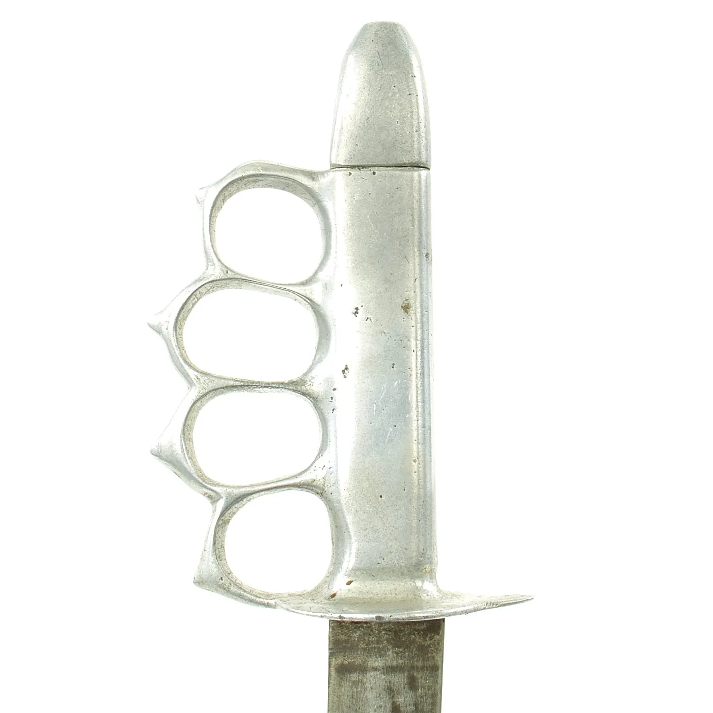 Original U.S. WWII Custom Knuckle Duster Fighting Knife with Aluminum 1918 Trench Knife Grip