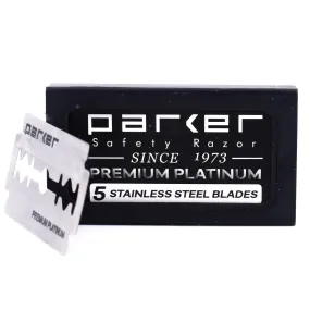 Parker Premium Platinum Double Edge Safety Razor Blades - 5 Count