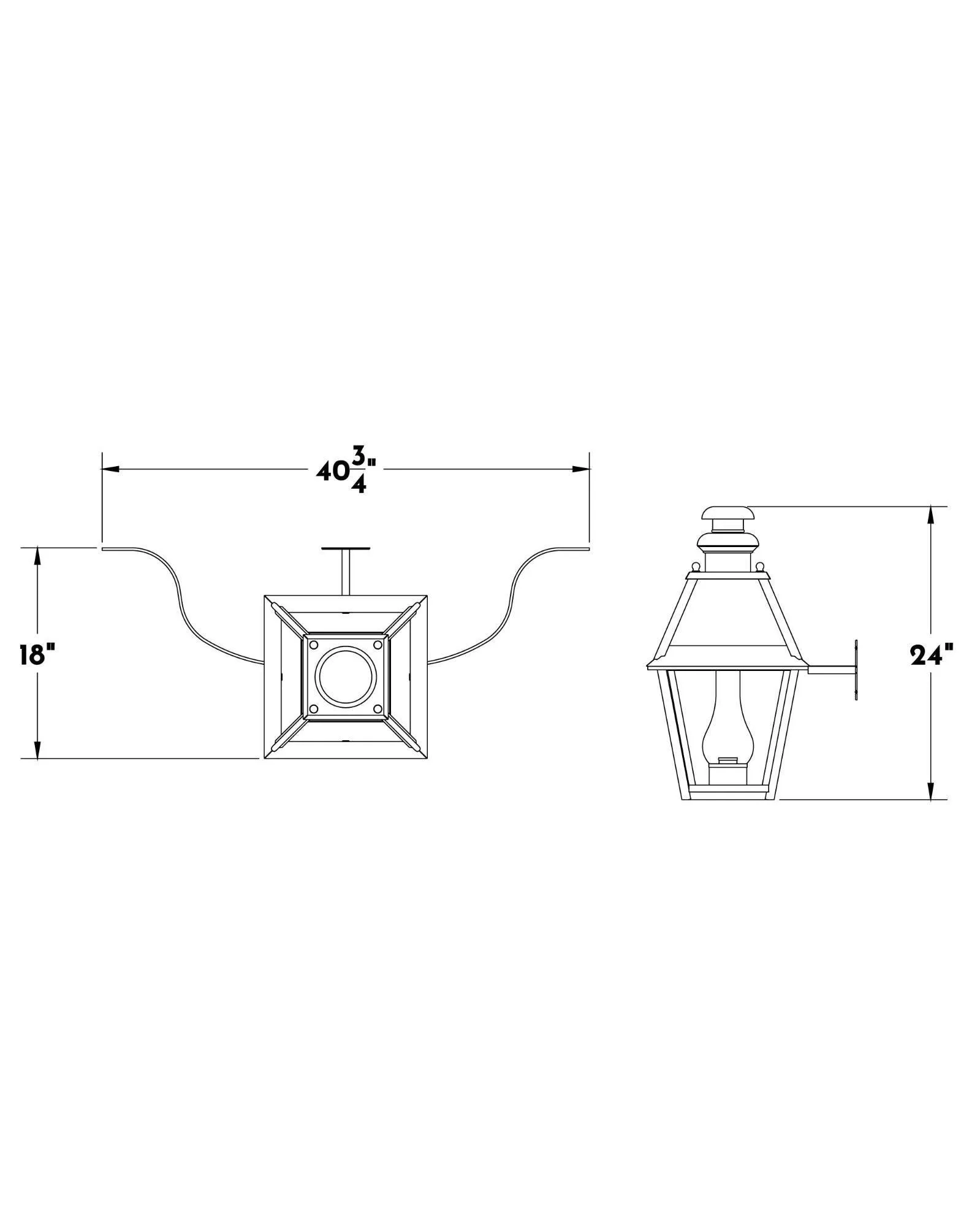 Philadelphia Exterior Wall Lantern Medium