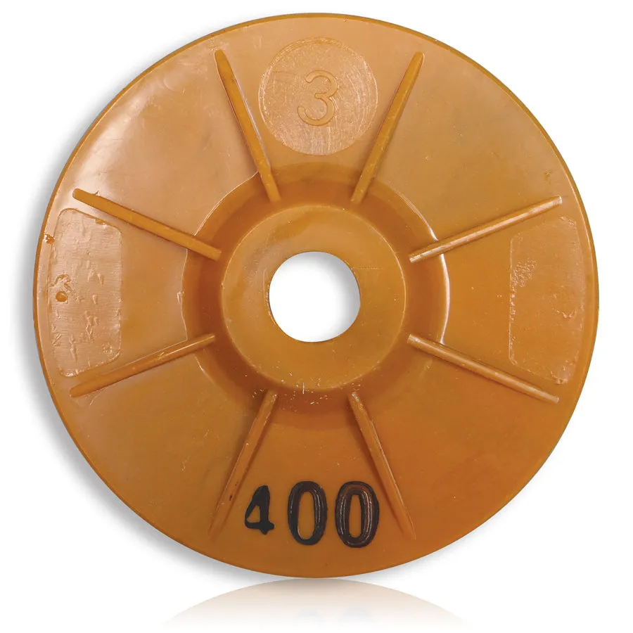 Polishing Pads with Plastic backer 100mm x 16mm 400# Dry & Wet