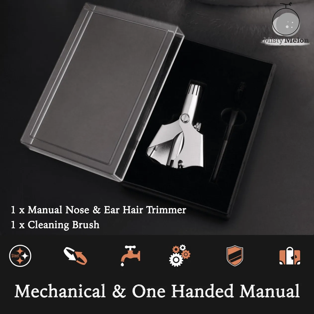 Portable Manual Nose & Ear Hair Trimmer