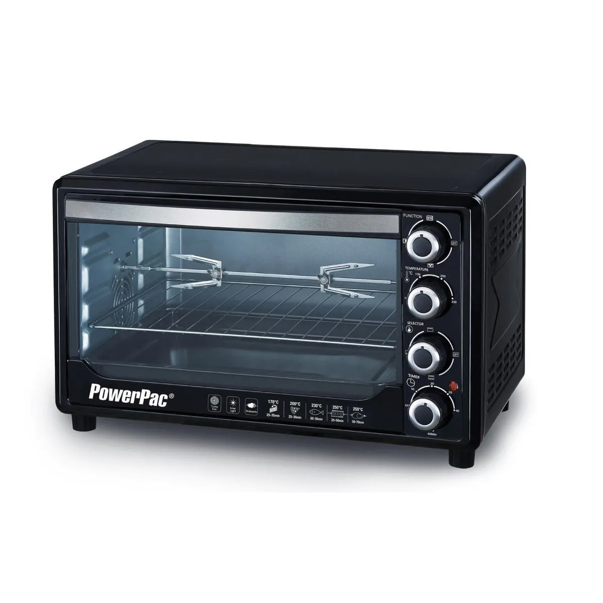 POWERPAC PPT45 ELECTRIC OVEN W/CONVECTION & LIGHT 45L