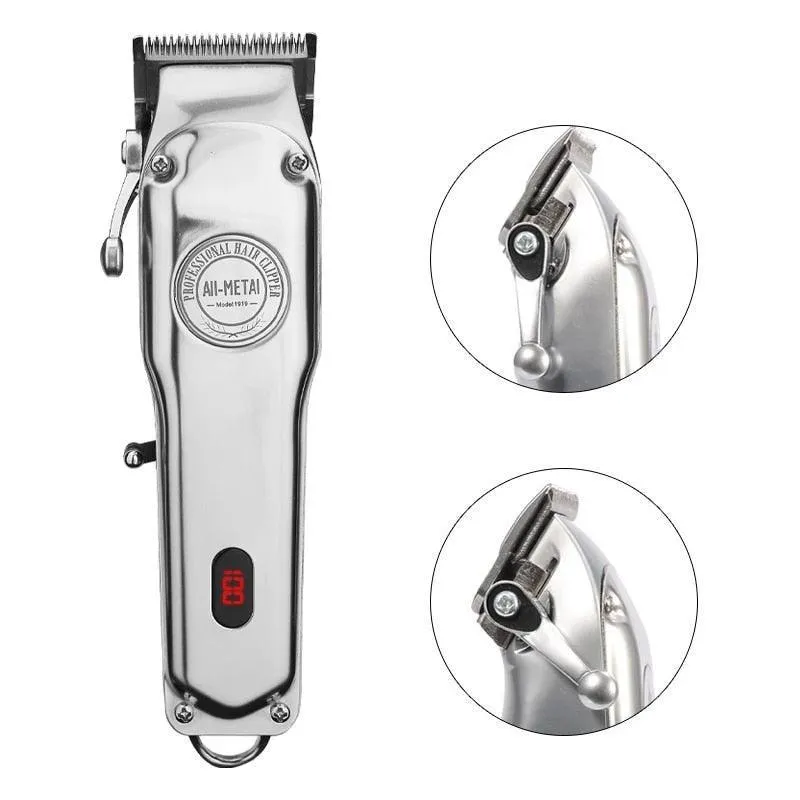 Professional Electric Hair Trimmer All-metal Clipper for Men Barber