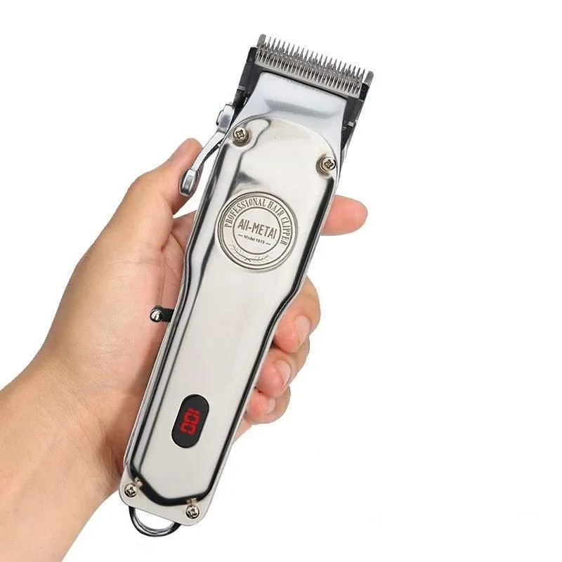 Professional Electric Hair Trimmer All-metal Clipper for Men Barber