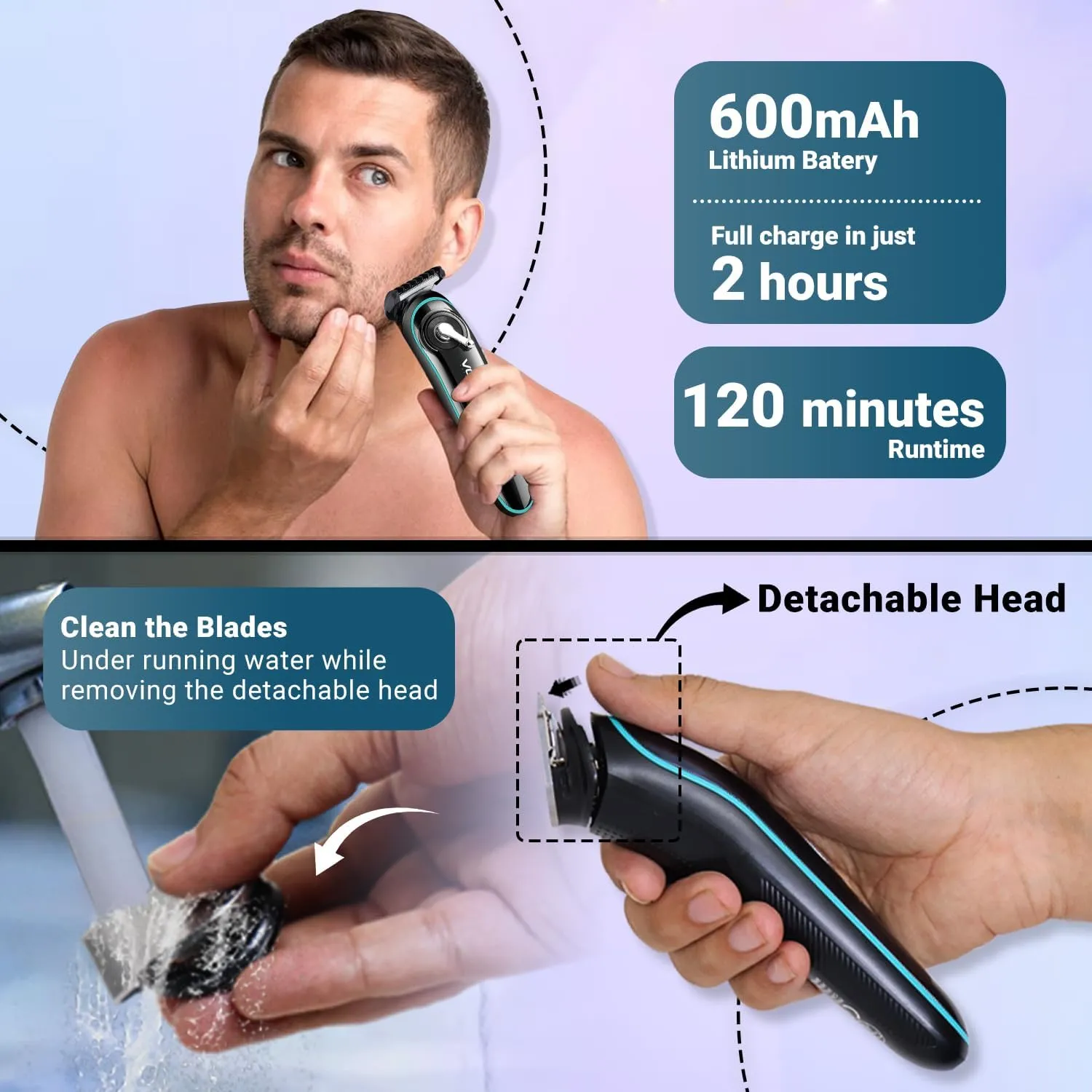 Professional Rechargeable Hair Trimmer Cutting Kit V-075