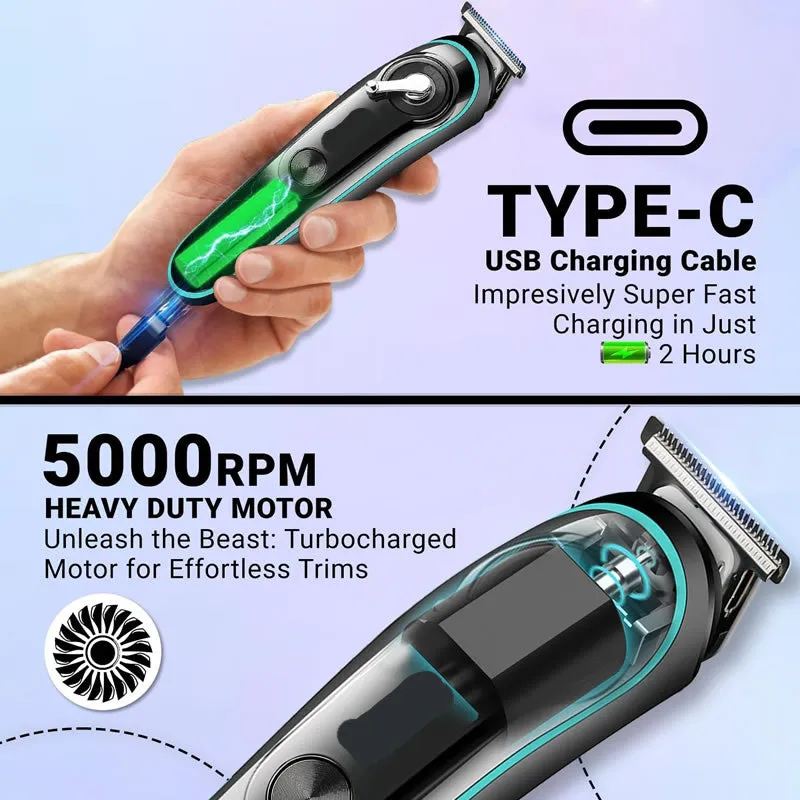 Professional Rechargeable Hair Trimmer Cutting Kit V-075