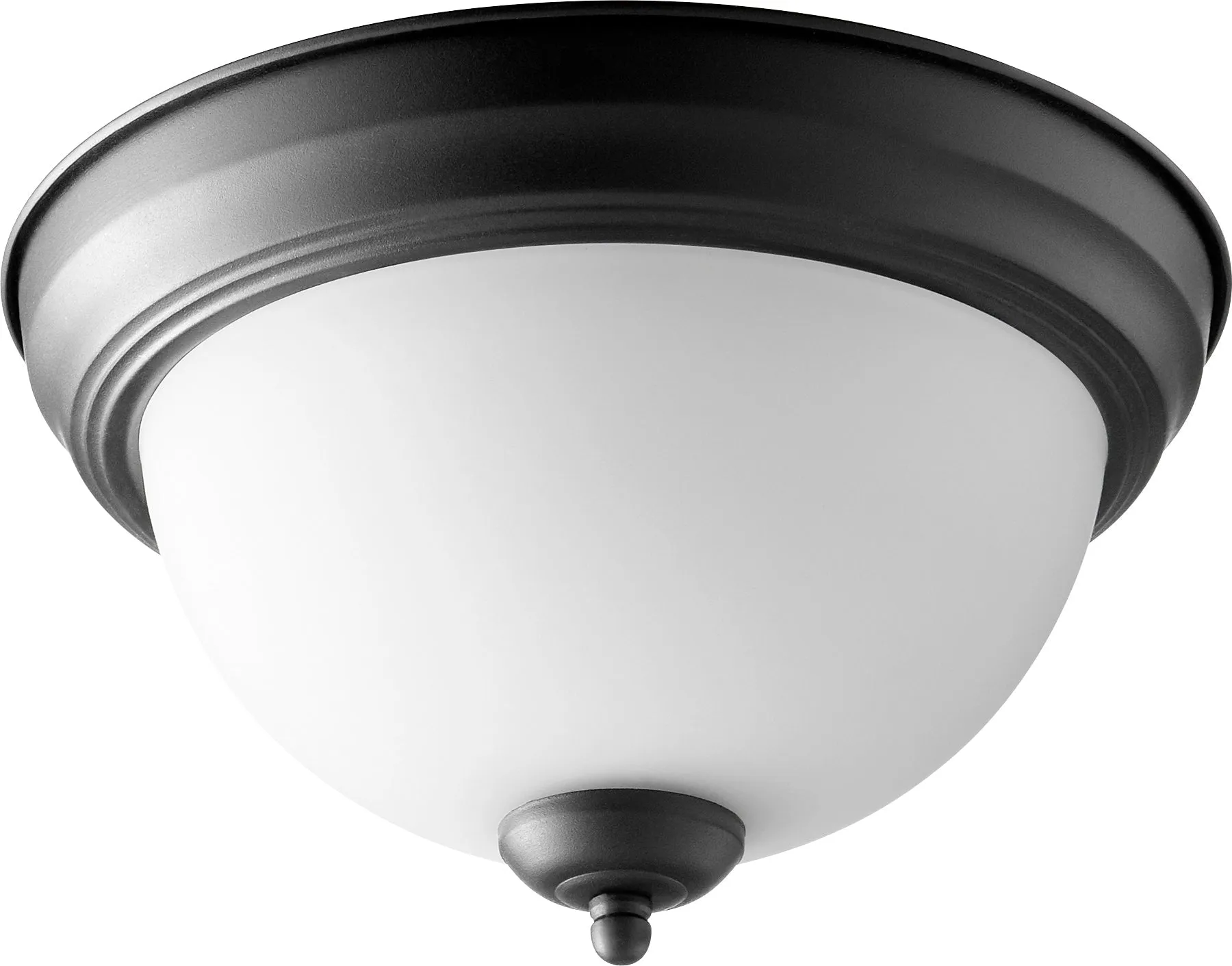 Quorum 3063-11-69 Ceiling Mount - Textured Black W/ Satin Opal