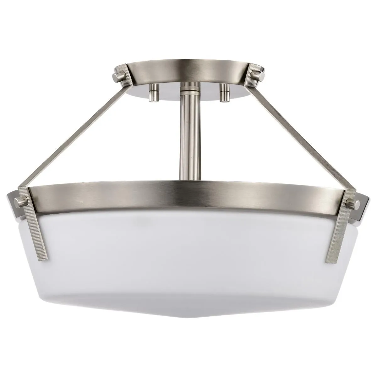 Rowen 15 in. 3 lights Semi-flush Mount Light Brushed Nickel Finish