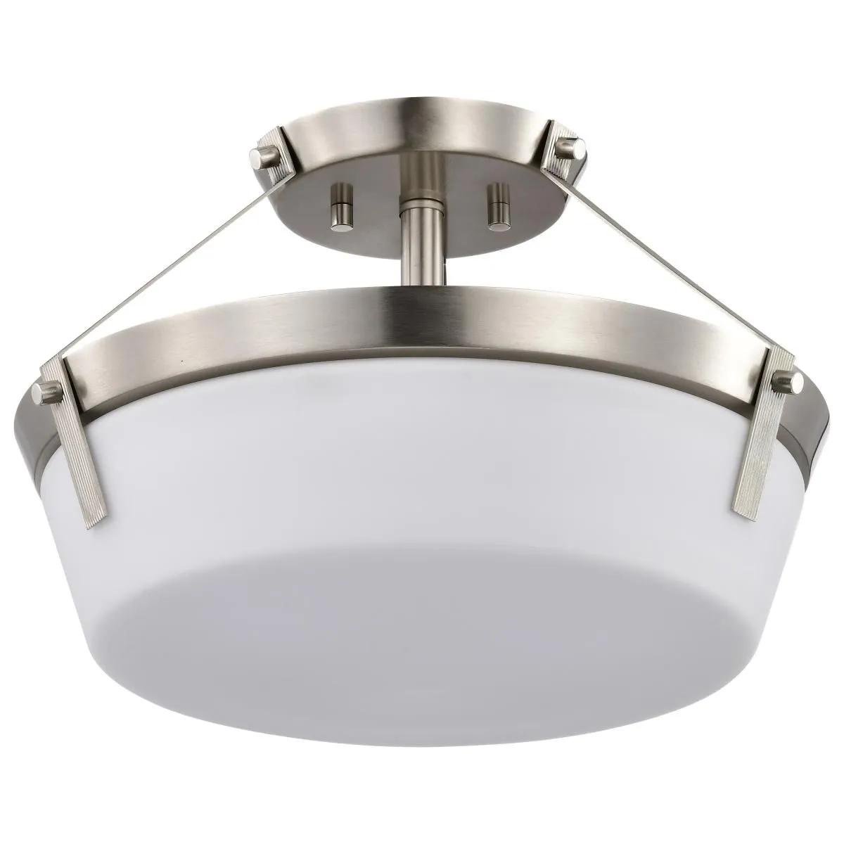 Rowen 15 in. 3 lights Semi-flush Mount Light Brushed Nickel Finish