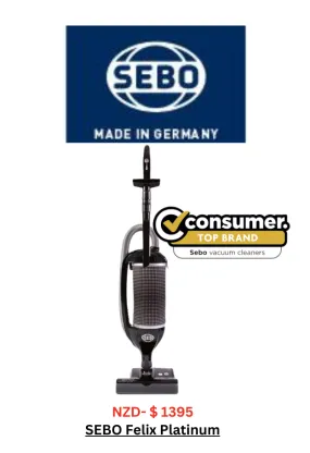 SEBO Felix Upright Vacuum Cleaner - Black/Silver