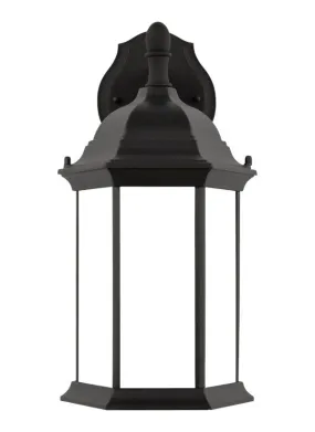 Sevier Collection - Medium One Light Downlight Outdoor Wall Lantern | Finish: Black - 8938701-12