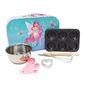 Shimmering Mermaid 6 piece Kids Baking Set & Carry Case