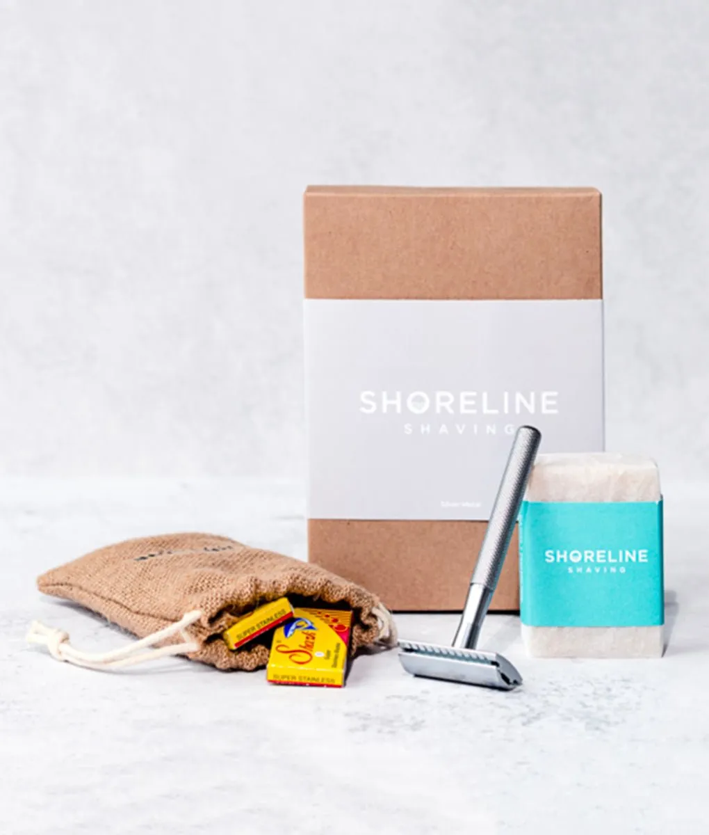 Shoreline Shaving Metal Safety Razor Kit