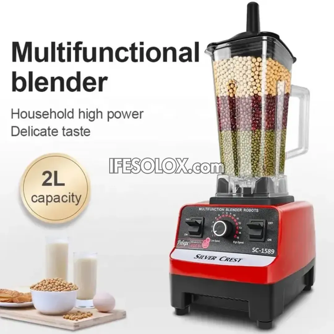 Silver Crest SC-1589 2Liters 4,500Watts High-speed 2-in-1 Power Blender - Brand New