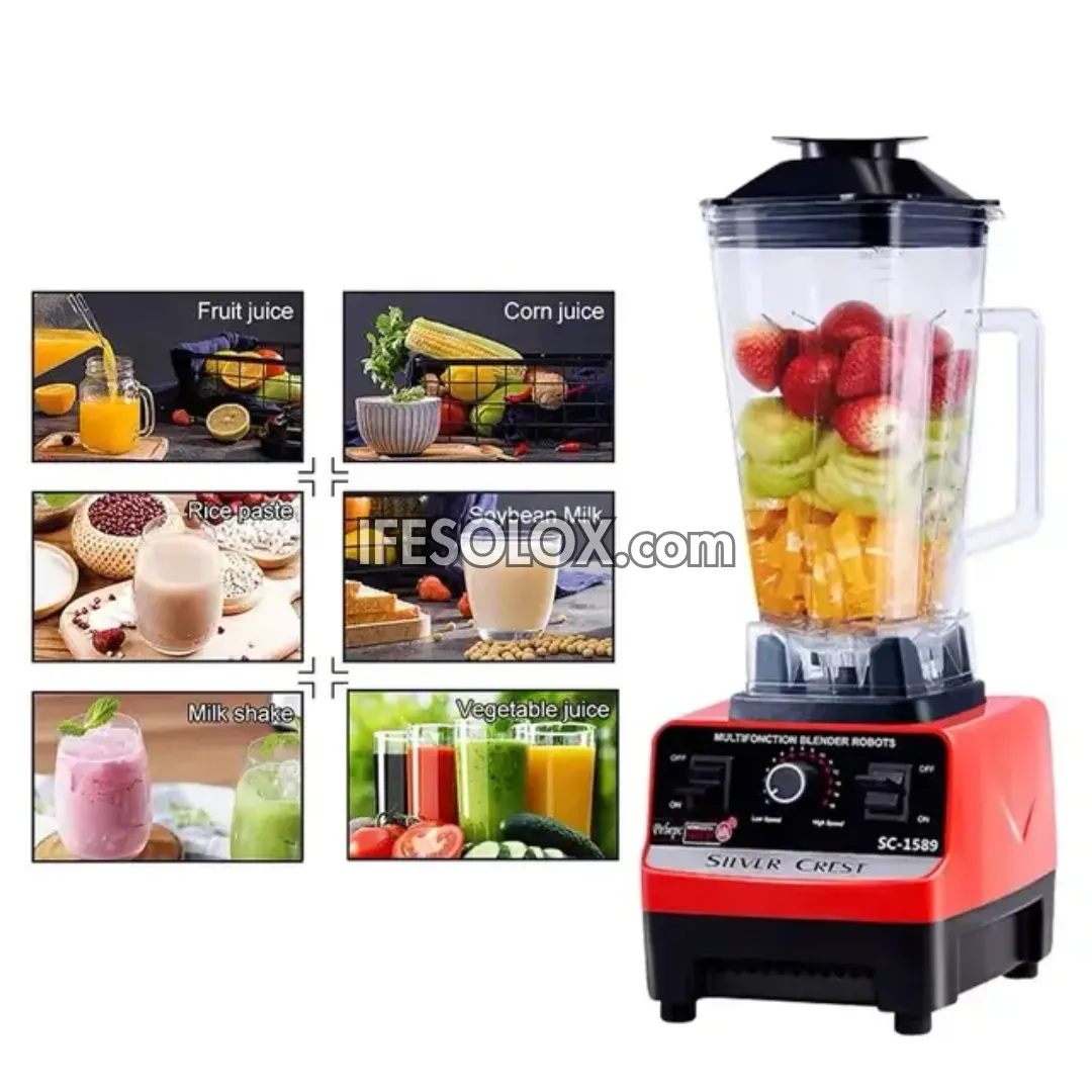 Silver Crest SC-1589 2Liters 4,500Watts High-speed 2-in-1 Power Blender - Brand New