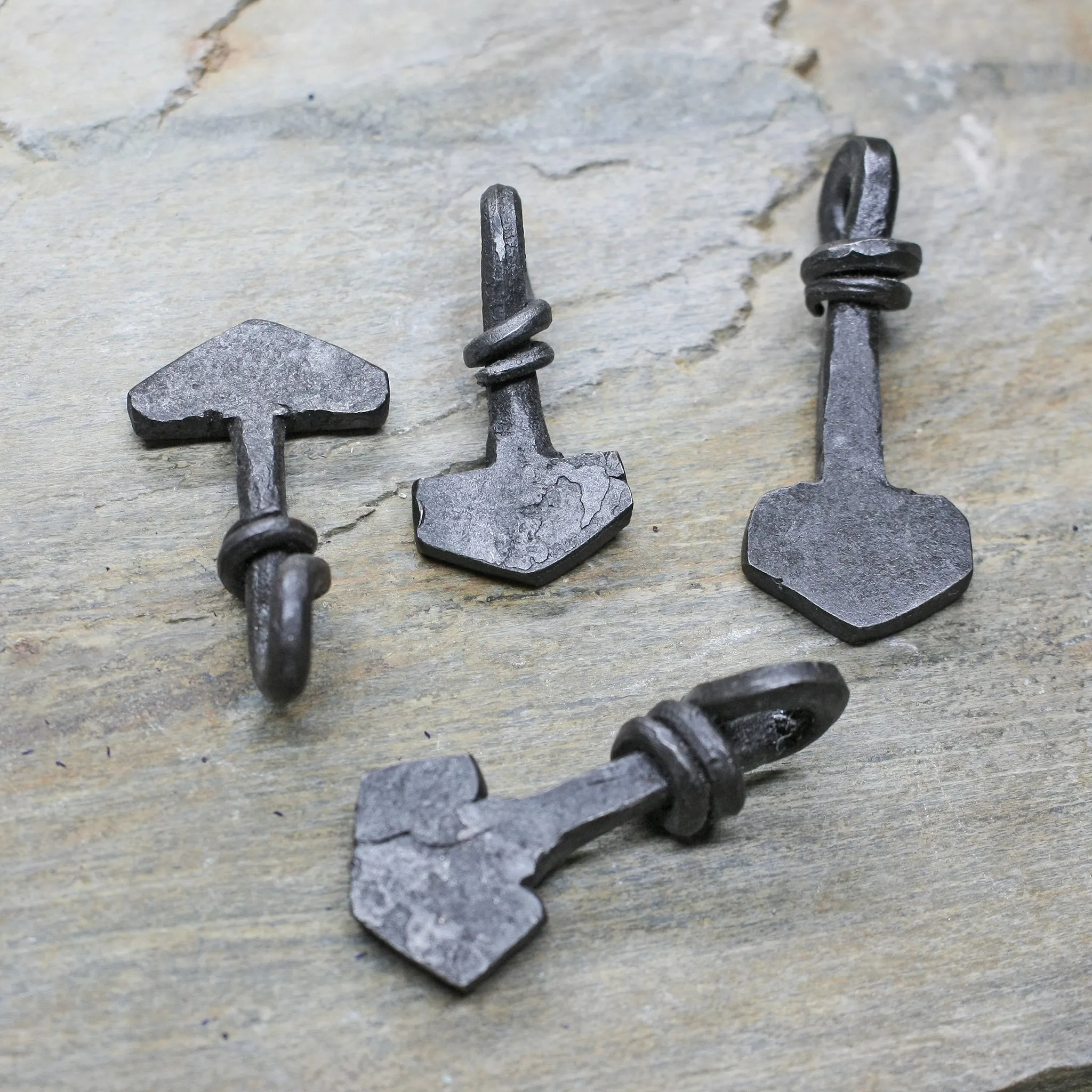 Small Iron Thors Hammer Pendant