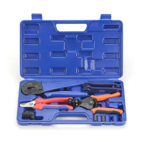 Solar Crimping Tool Kit for Solar Panel Installation with Solar Crimper, Wire Cutter, Wire Stripper and Solar Spanners