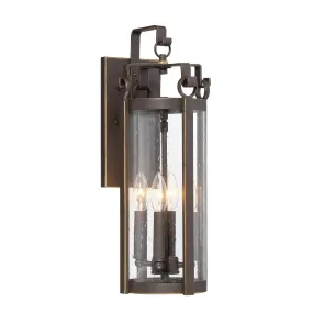 Somerset Lane 21 in. 4 Lights Outdoor Wall Lantern Bronze Finish