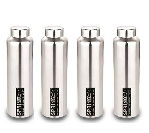 SPRINGWAY - Brand of Happiness® | Eco Neer-9 Stainless Steel Water Bottle 900ml Set of 4 (Steel)