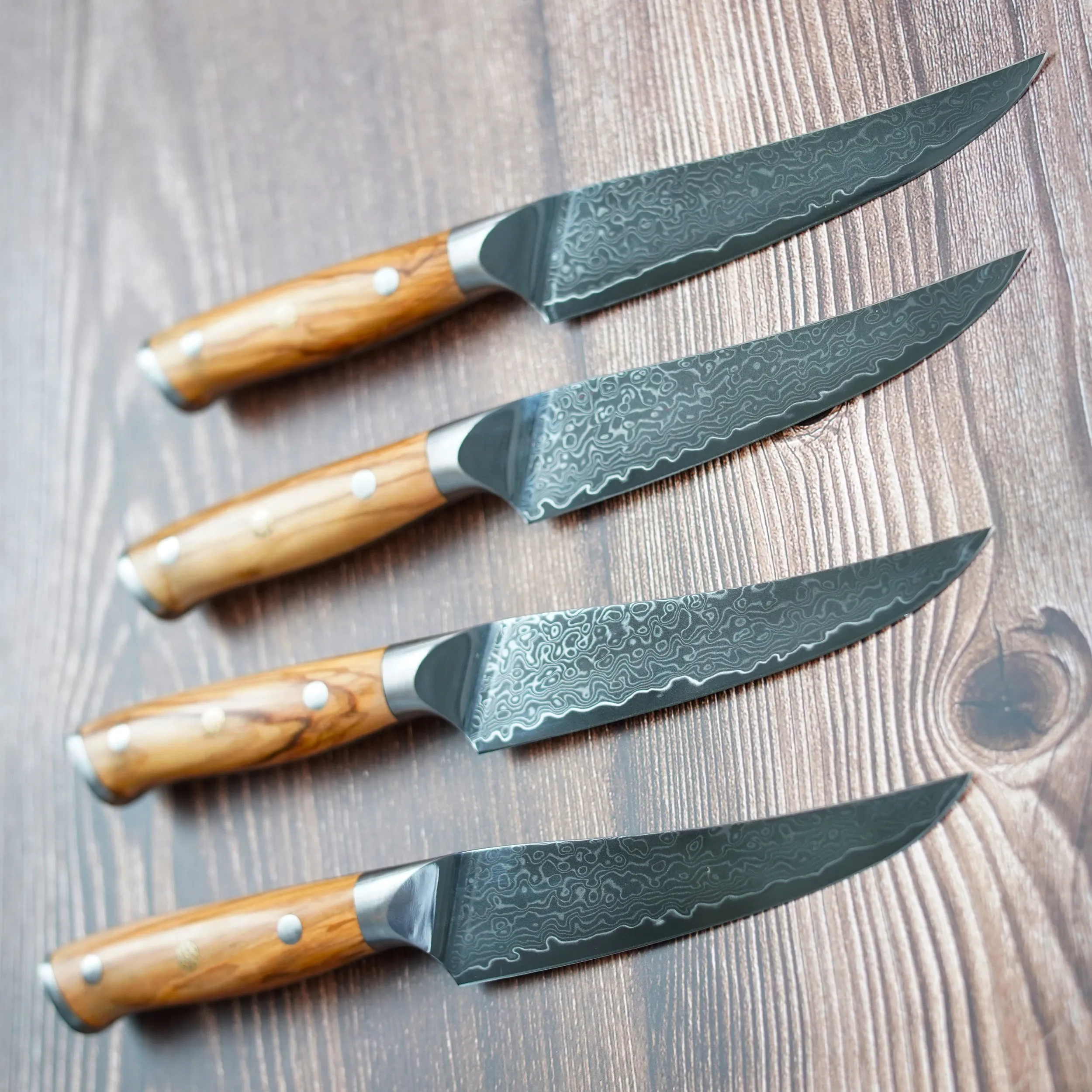 Steak Knife - Olive wood handle - set of 4