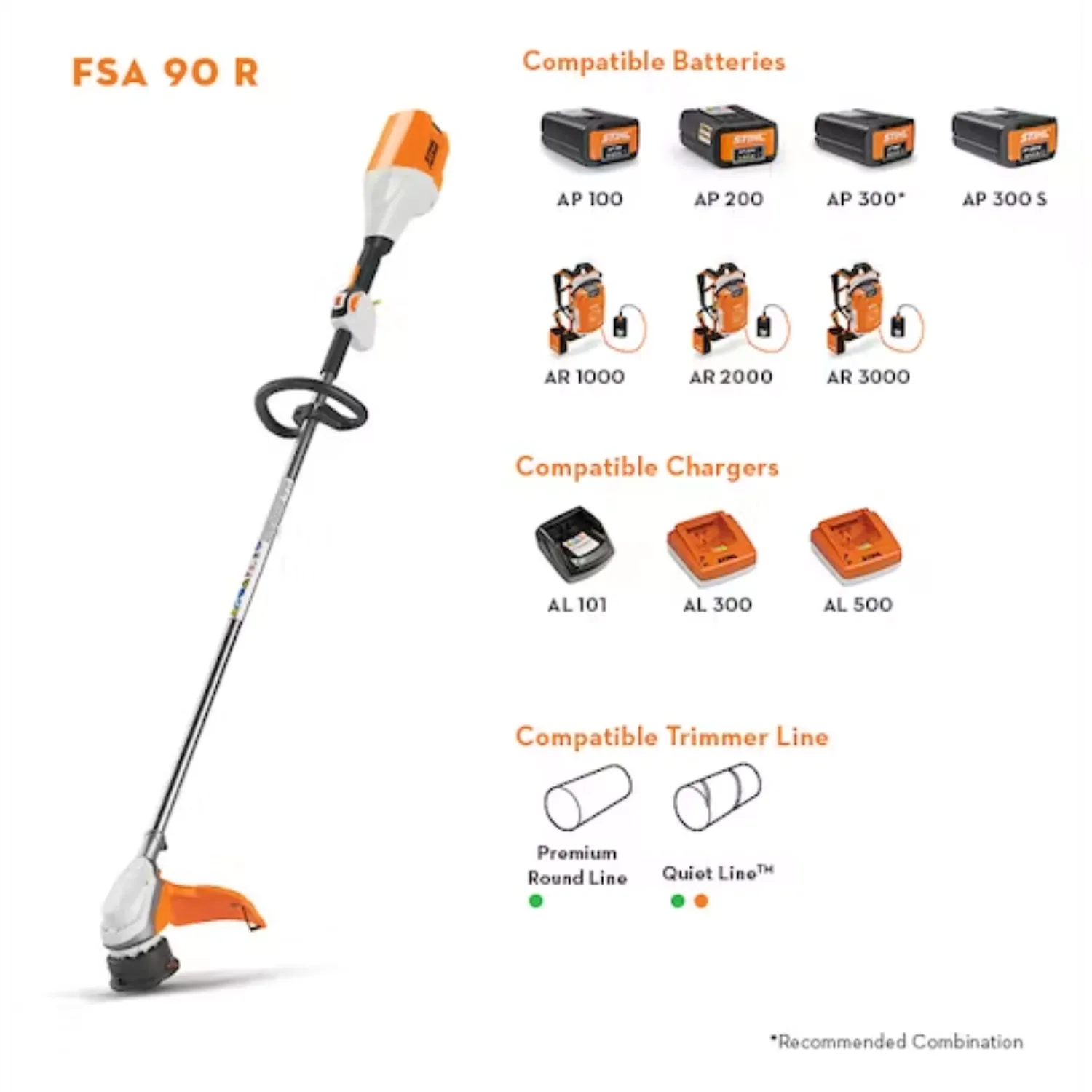 STIHL FSA 90 R Battery Powered String Trimmer