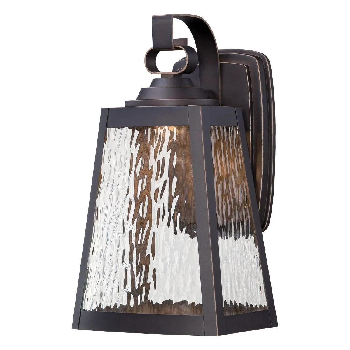 Talera 13 in. LED Outdoor Wall Lantern Oil Rubbed Bronze & Gold Finish