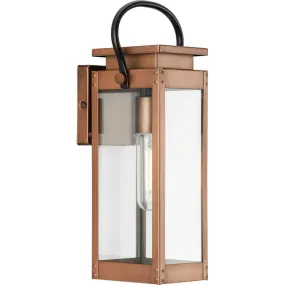 Union Square 1-Light Outdoor Wall Lantern in Antique Copper (Painted)