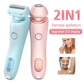 🆕USB Rechargeable 2 in 1 Epilator & Trimmer For Women