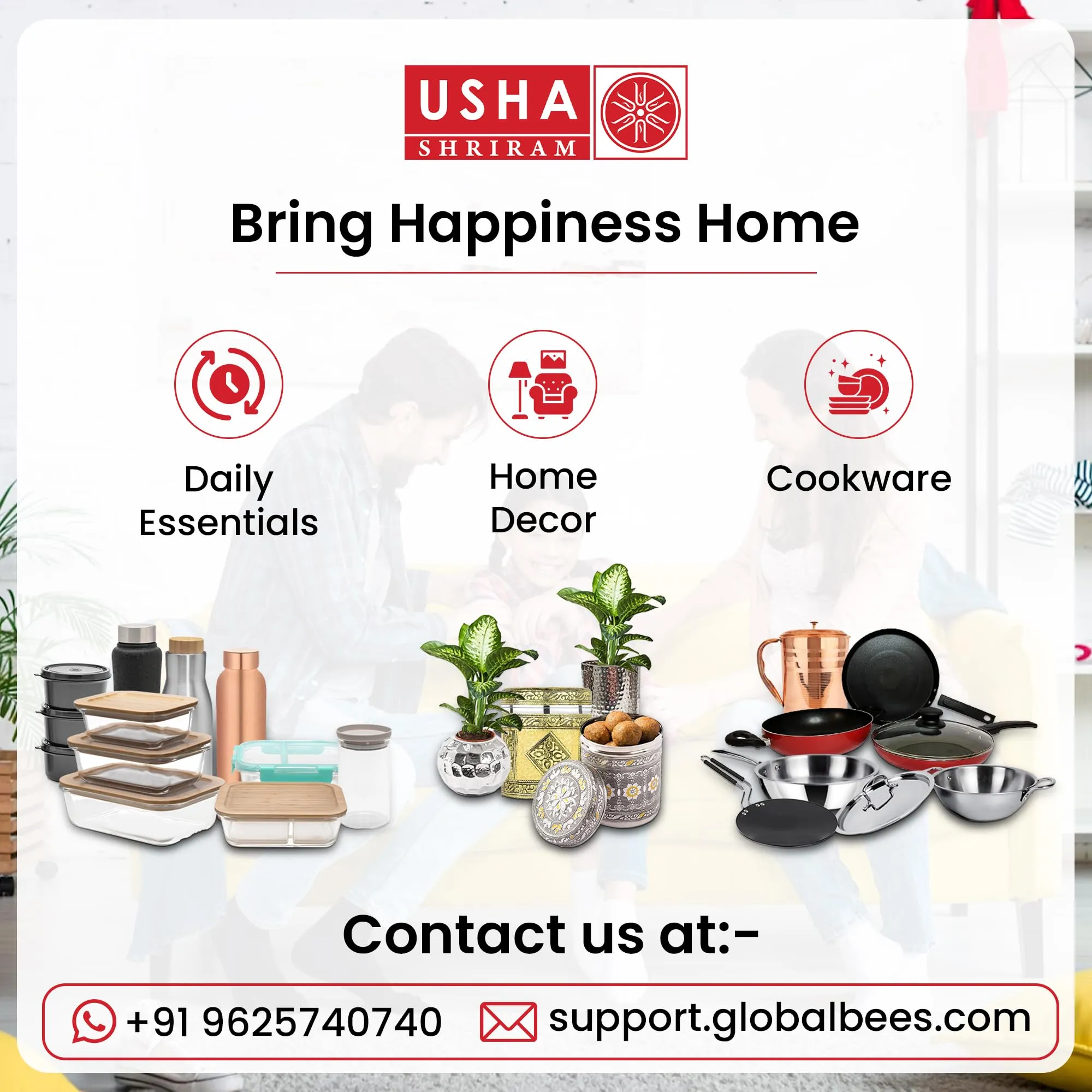 USHA SHRIRAM Borosilicate Baking Tray With Bamboo Lid (3Pcs)| Baking Dish For Microwave Oven | Microwave Oven Safe Baking Pan | Bake & Serve Dish | Square Loaf Baking Dish (Circular)