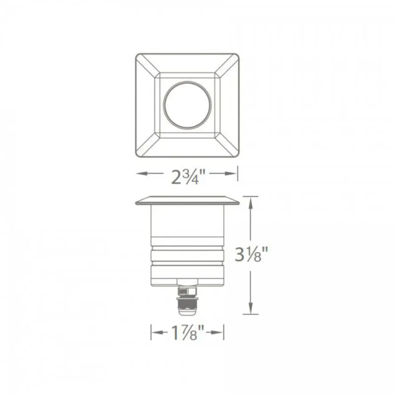 WAC 2051 2" Landscape Recessed LED Inground Square Light