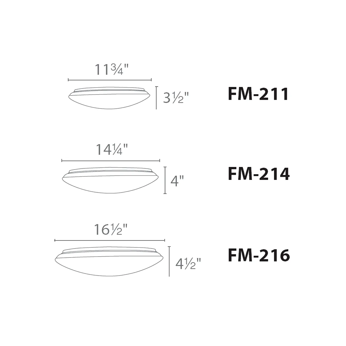 WAC FM-216 Glo 16" LED Ceiling / Wall Mount - Selectable CCT