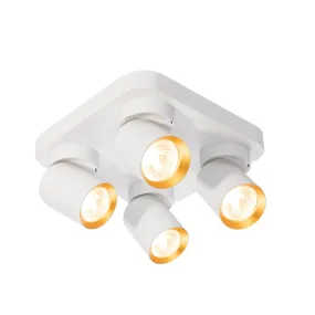 Wall Lamp Spot Light round 4 Heads White