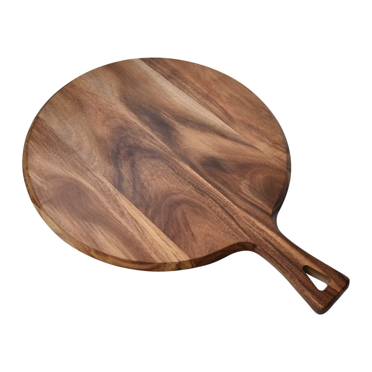 Wooden cutting Pizza Peels steak tray board circular thickened baking with handle Pizza Oven Accessories LS-CB-008