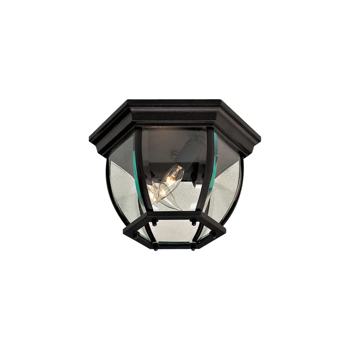 Wyndmere 11 In. 3 Lights Outdoor Flush Mount Black Finish